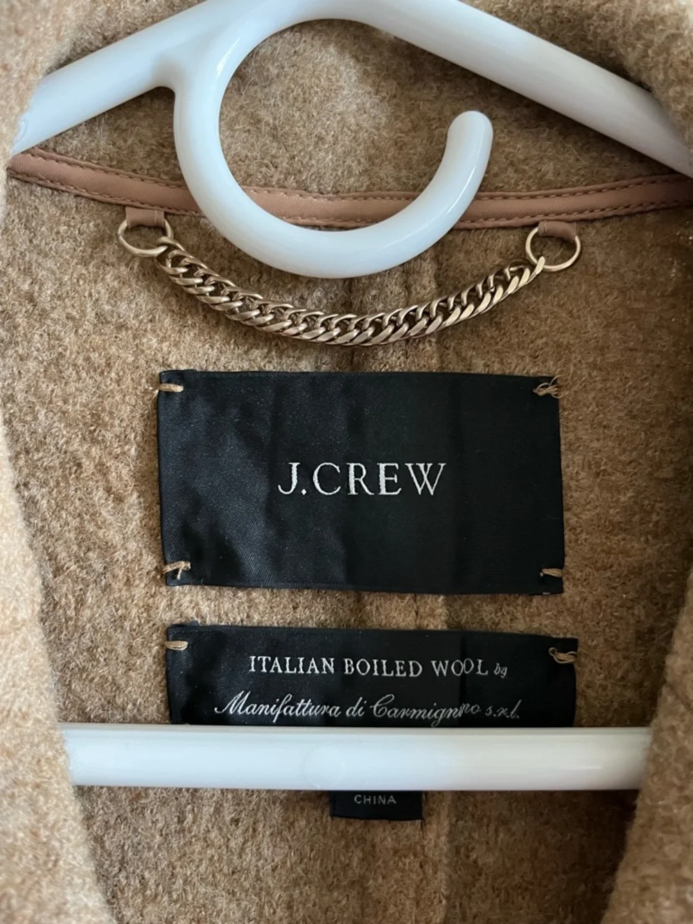J.Crew 100% Wool Camel Coat – Classic Tailored Topcoat - Picture 5 of 8